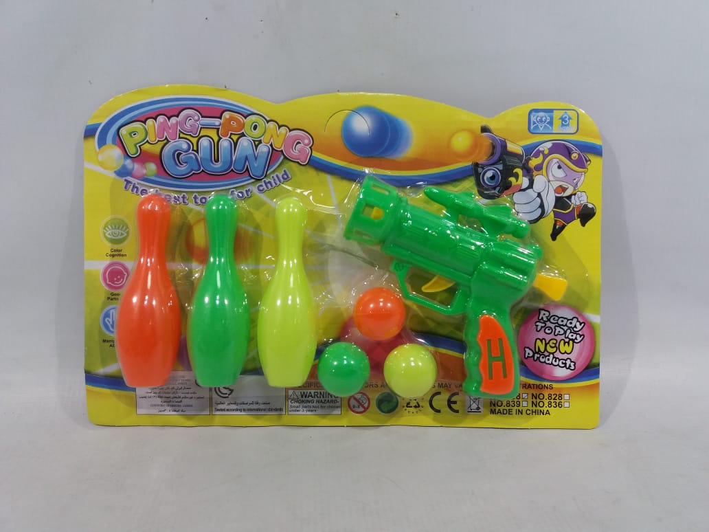 Bowling + Pistol Ping-Pong Gun Press @240