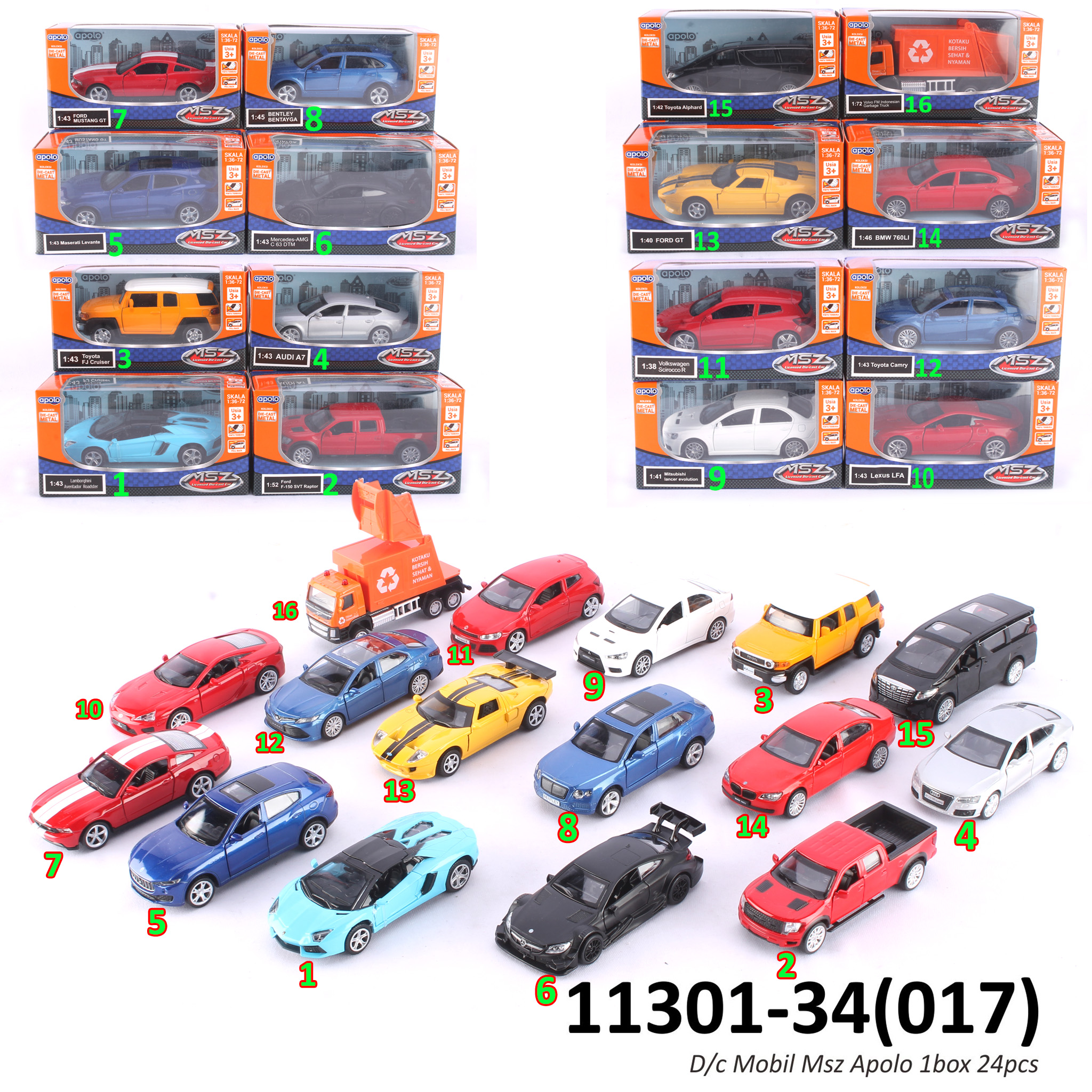 ^D/c Mobil Msz Apolo 1box 24pcs @96