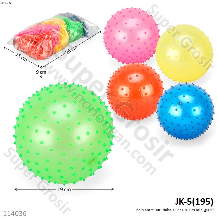 Bola Duri Karet Haha 1 Pack 10 Pcs Jala @420