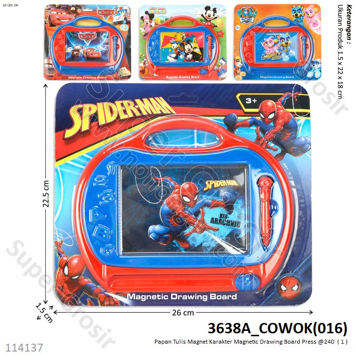 Papan Tulis Magnet Karakter Magnetic Drawing Board Press @240