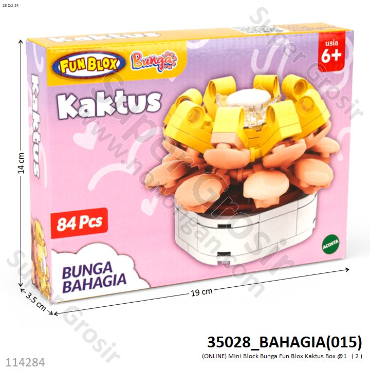  Mini Block Bunga Fun Blox Kaktus Box @1
