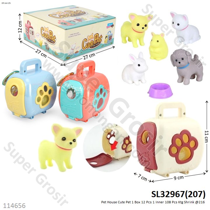 Pet House Cute Pet SL32967 1 Box 12 Pcs 1 Inner 144 Pcs Ktg Shrink @288