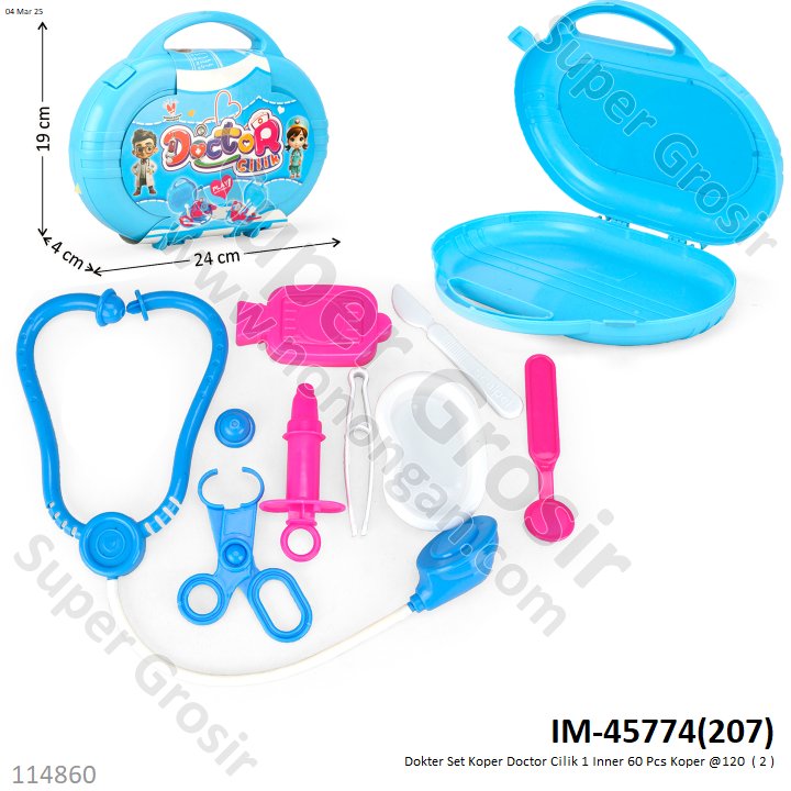 Dokter Set Koper Doctor Cilik 1 Inner 60 Pcs Koper @120