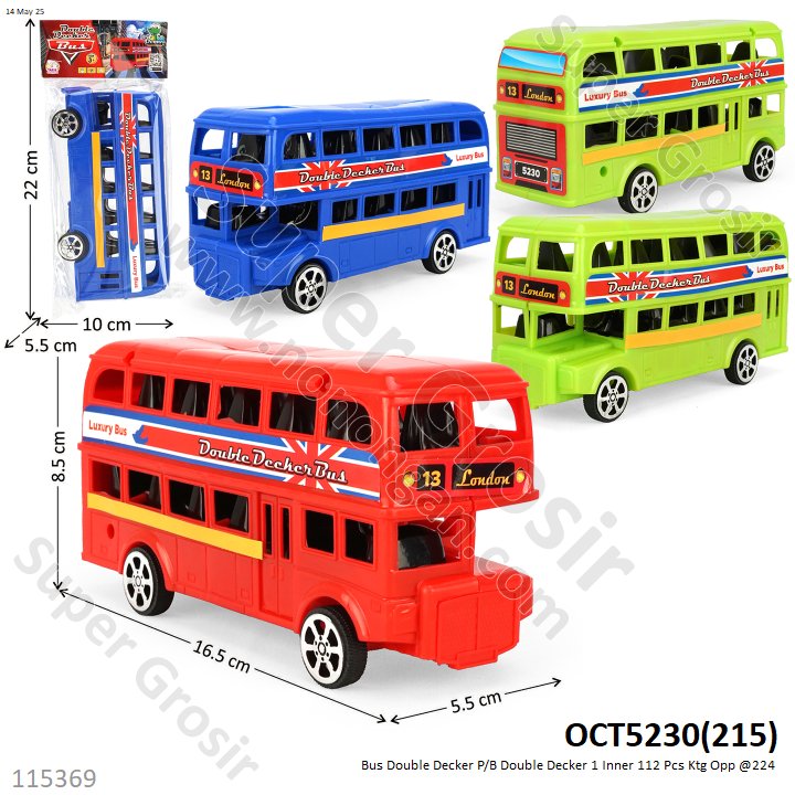 Bus Double Decker P/B Double Decker 1 Inner 112 Pcs Ktg Opp @224