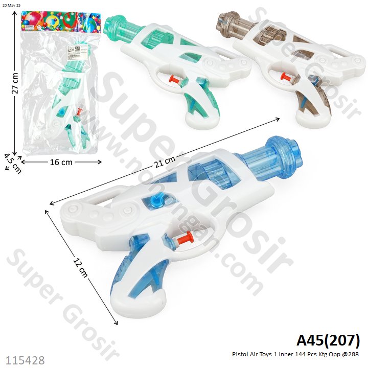 Pistol Air Toys 1 Inner 144 Pcs Ktg Opp @288