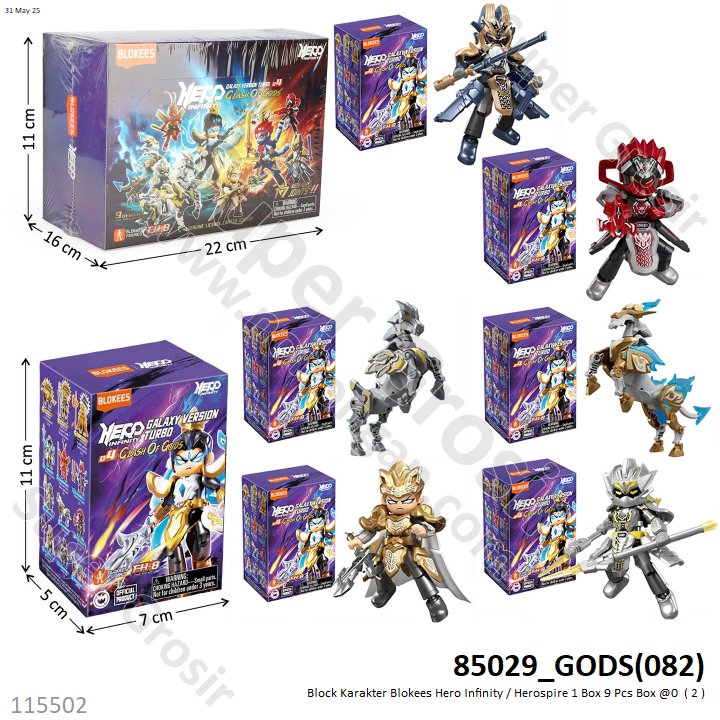 Block Karakter Blokees Hero Infinity / Herospire 1 Box 9 Pcs Box @0