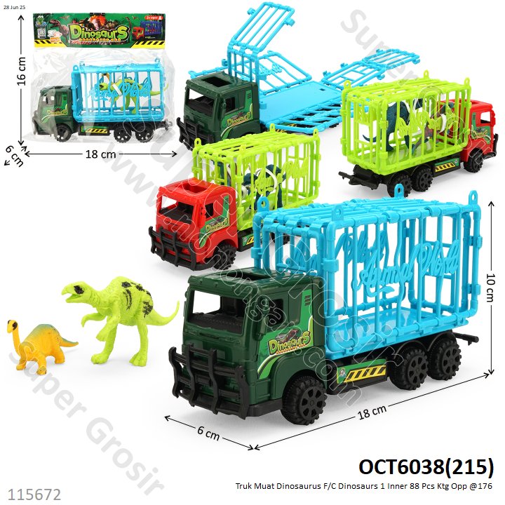 Truk Muat Dinosaurus F/C Dinosaurs 1 Inner 88 Pcs Ktg Opp @176