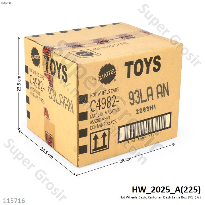 Hot Wheels Basic Kartonan Dash Lama Koli @1