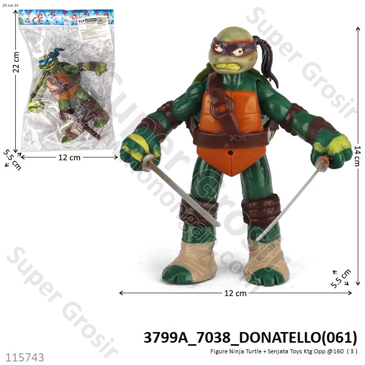 Figure Ninja Turtle + Senjata Toys Ktg Opp @160
