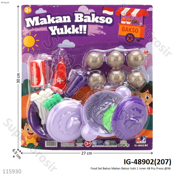 Masak-masakan Bakso Makan Bakso Yukk 1 Inner 48 Pcs Press @96