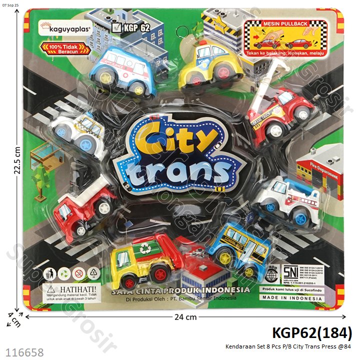 Kendaraan Set 8 Pcs P/B City Trans Press @84