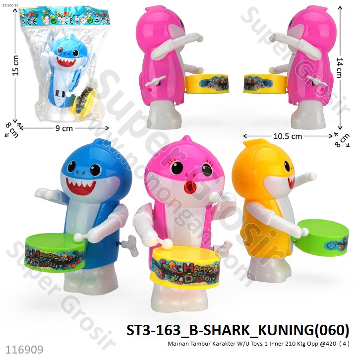 Mainan Tambur Karakter W/U Toys 1 Inner 210 Ktg Opp @420