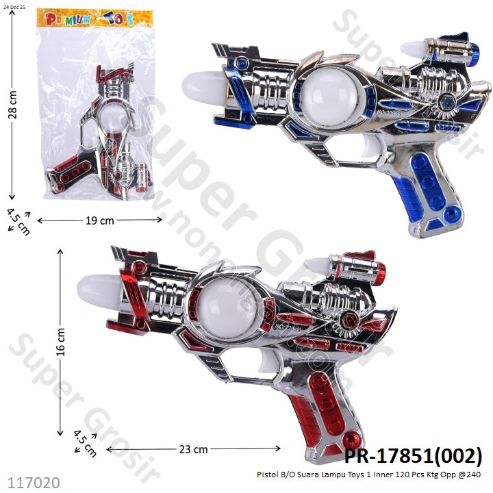 Pistol B/O Suara Lampu Toys 1 Inner 120 Pcs Ktg Opp @240