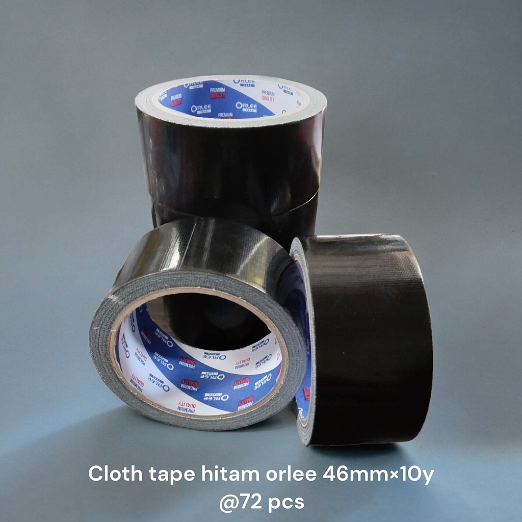 Lakban Hitam 2 Inch 10 Yard Orlee Tape Ktg Opp @72