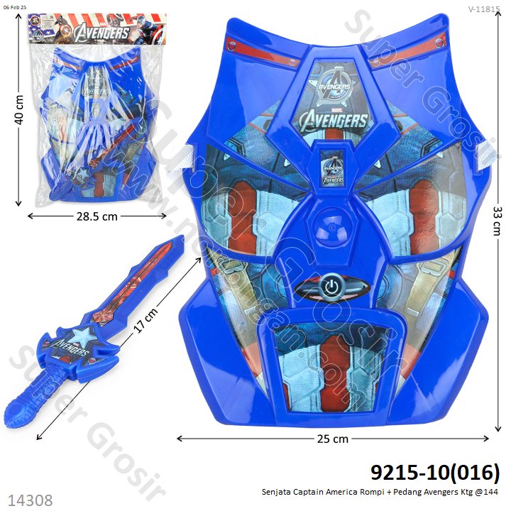 Senjata Rompi Captain America + Pedang Avengers Ktg PVC @144