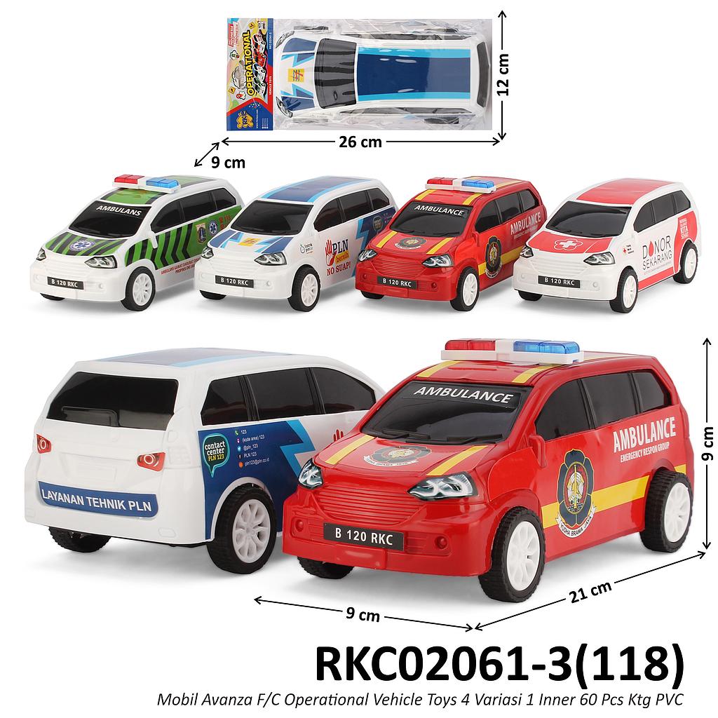 Mobil Toyota Avanza Operational F/C Vehicle Toys 1 Inner 60 Pcs Ktg PVC @120
