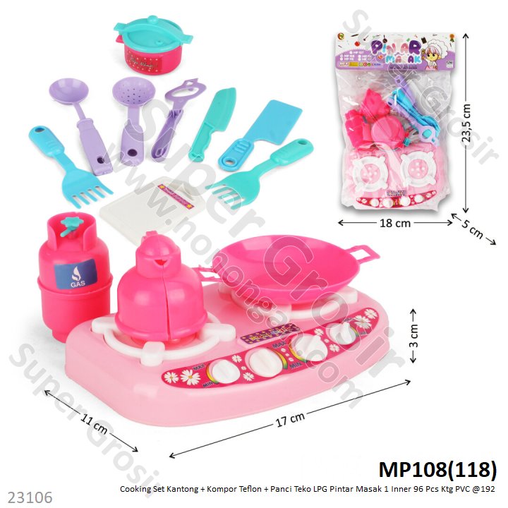 Cooking Set Kompor dan Acc Pintar Masak 1 Inner 96 Pcs Ktg PVC @192