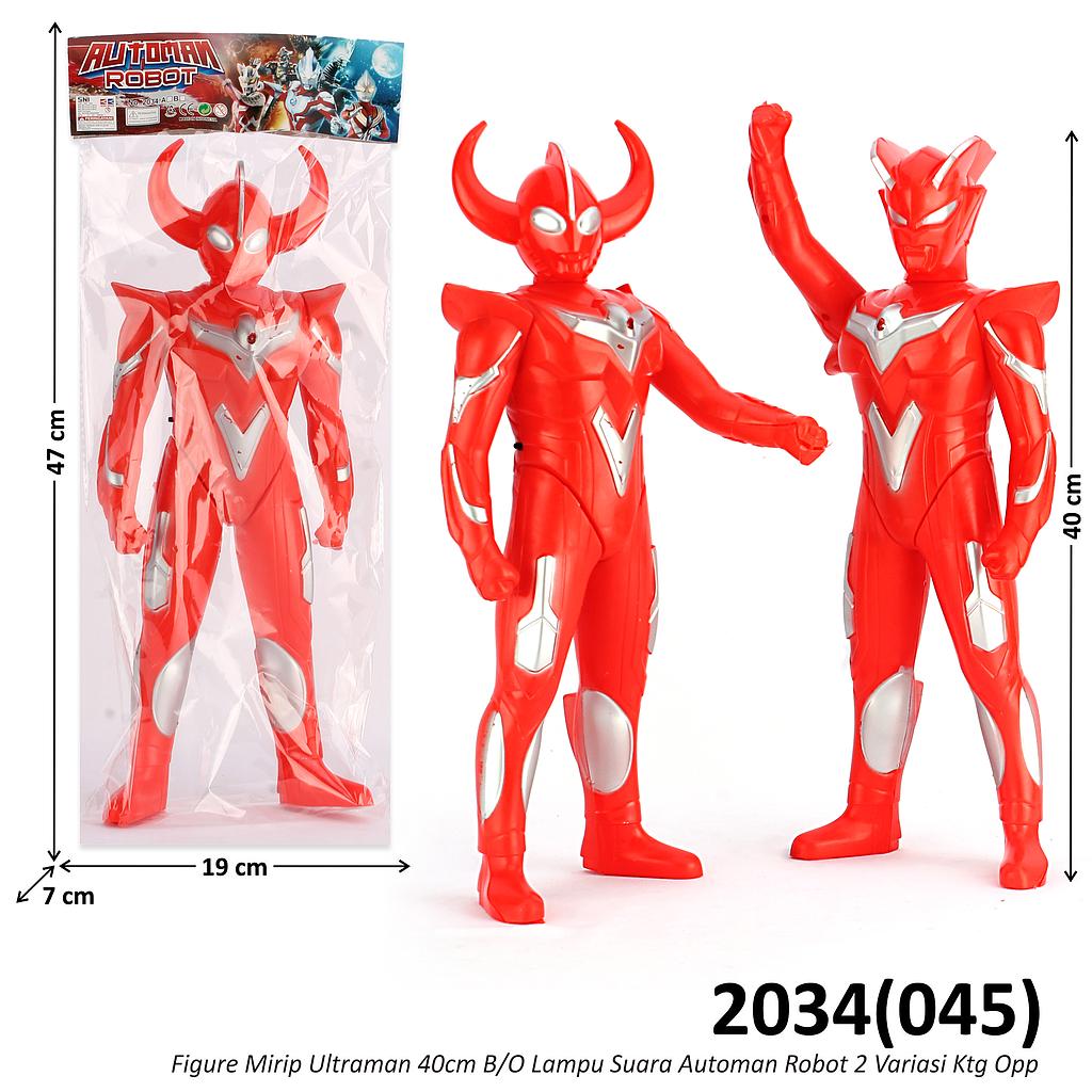 Action Figure Ultraman 40 cm B/O Suara Lampu Automan Robot 2 Karakter Ktg Opp @88