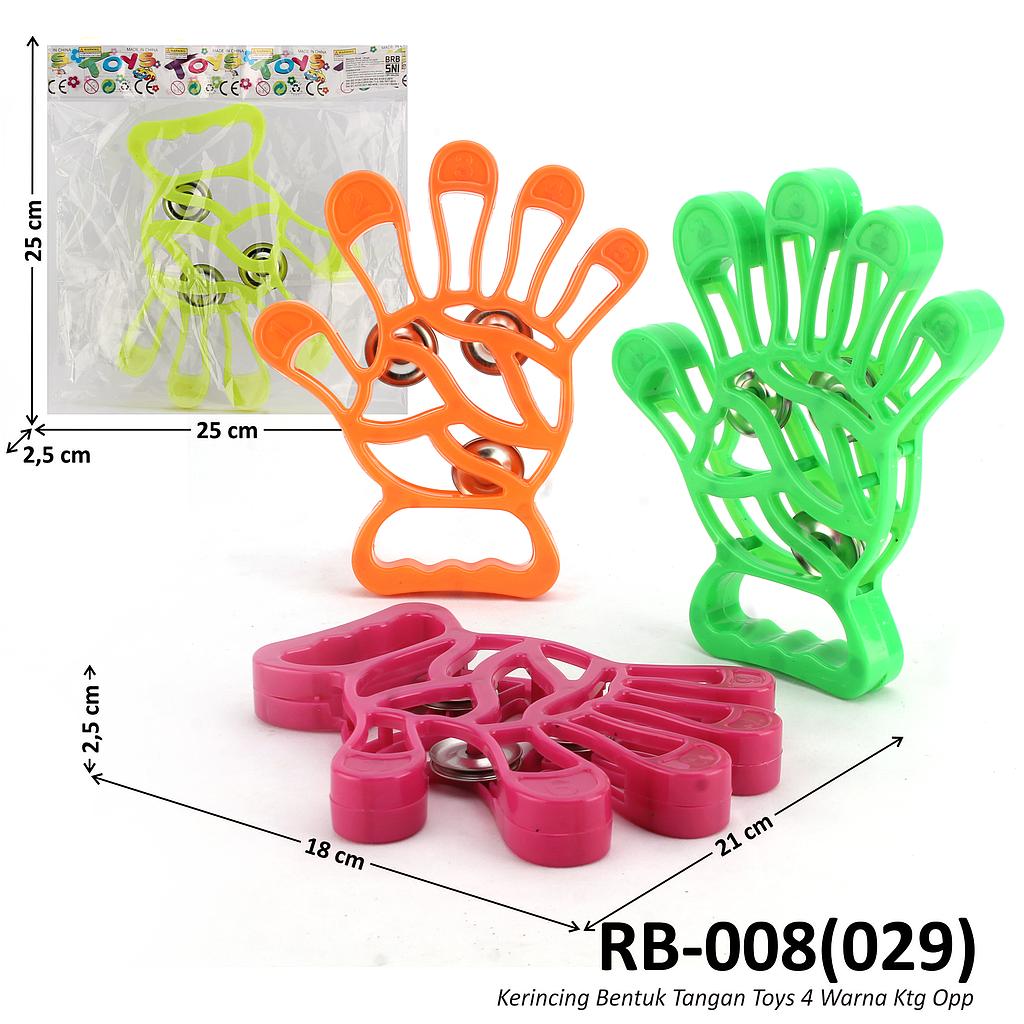 Kerincing Bentuk Tangan Toys Ktg Opp @300