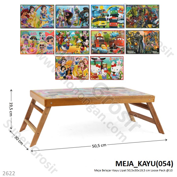 Meja Belajar Kayu Lipat 50.5x30x19.5 cm 1 Ikat 10 Pcs Loose Pack @10