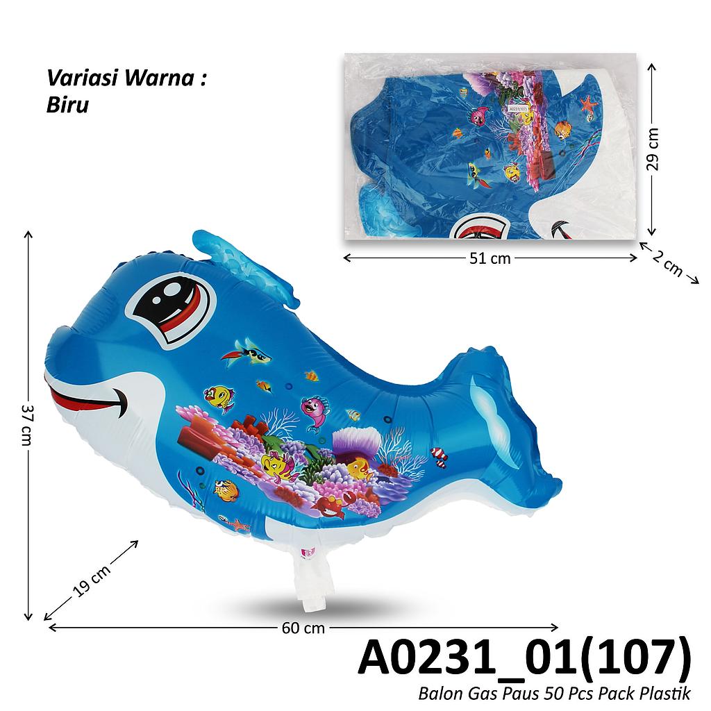 Balon Gas Paus 50 Pcs Pack Plastik @60