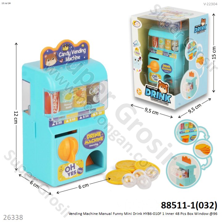 Vending Machine Manual Funny Mini Drink HY86-010F 1 Inner 48 Pcs Box Window @96