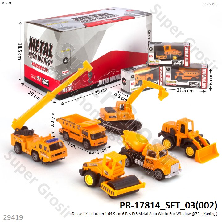 Diecast Mobil Skala Hot Wheels 1:64 Kendaraan P/B 9 cm Metal Auto World 1 Set 6 Pcs Box Window @432