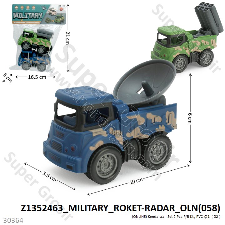 Kendaraan Set 2 Pcs P/B Ktg PVC @288