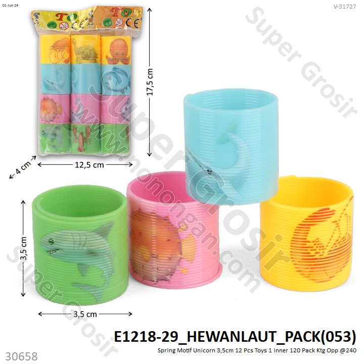 Spring Motif Gambar Karakter 12 Pcs 3,5 cm Toys 1 Inner 120 Pack Ktg Opp @240
