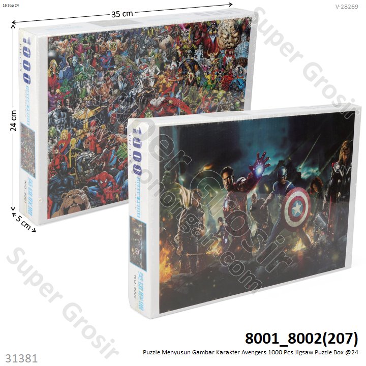 Puzzle Kertas Avengers 1000 Pcs Jigsaw Puzzle Box @24
