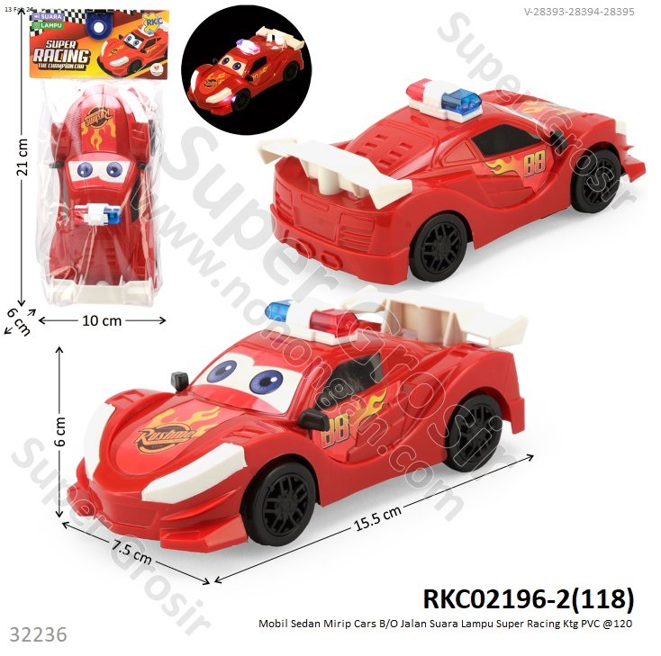 Mobil B/O Jalan Suara Lampu Super Racing / Polisi Ktg PVC @120