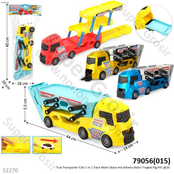 Track Mobil Skala Hot Wheels Bentuk Truk Tingkat F/W Mobil Tingkat Ktg PVC @60