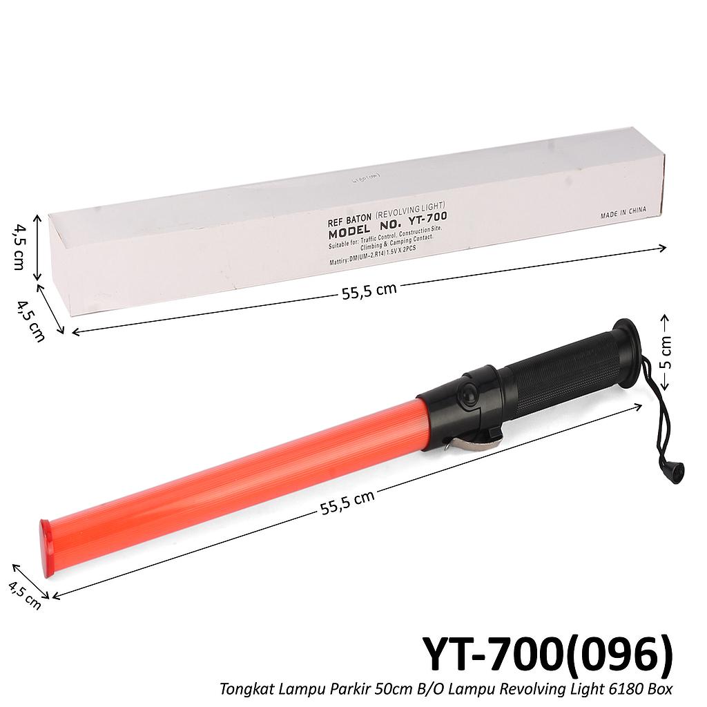 Tongkat Lampu Parkir 55,5 cm B/O Lampu Revolving Light 6180 / YT-700 Box @72