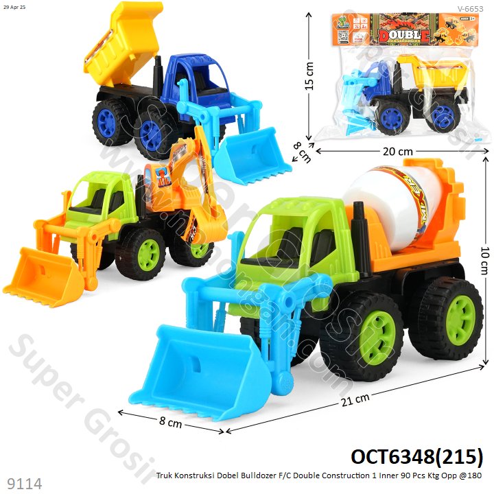 Truk Konstruksi Dobel Bulldozer F/C Double Construction 1 Inner 90 Pcs Ktg Opp @180
