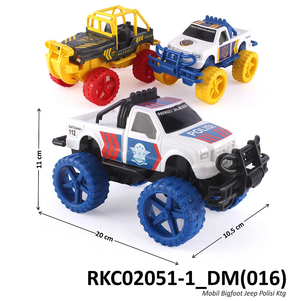 Mobil Jeep Polisi Big Foot F/C Vehicle Toys 1 Inner 60 Pcs Ktg PVC @120