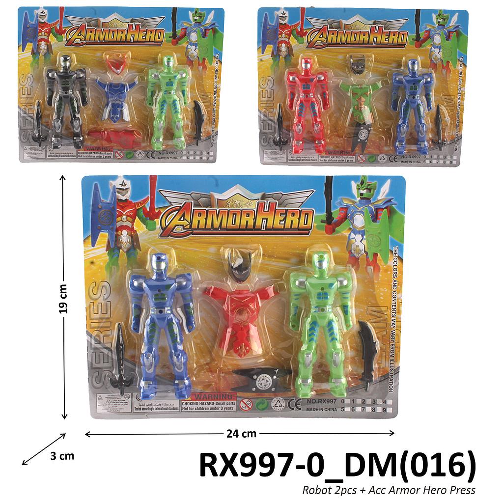 Robot Set 2 Pcs + Acc Armor Hero Press @336