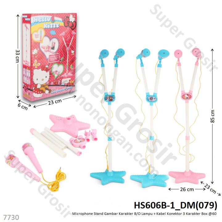 Microphone Stand 2 Mic Karakter B/O Box @60