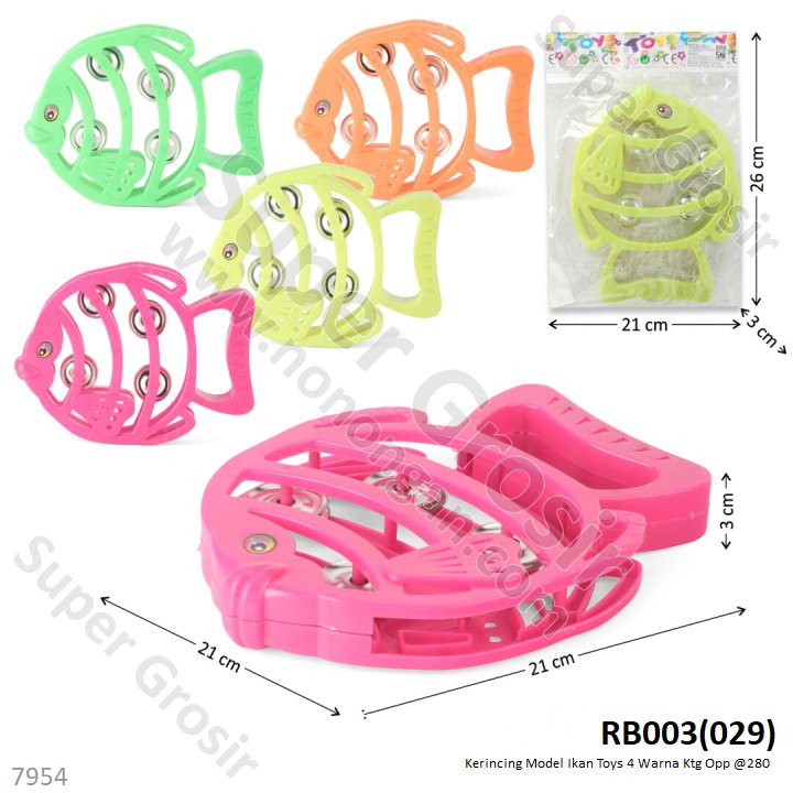 Kerincing Tamburin Model Ikan Toys Ktg Opp @250