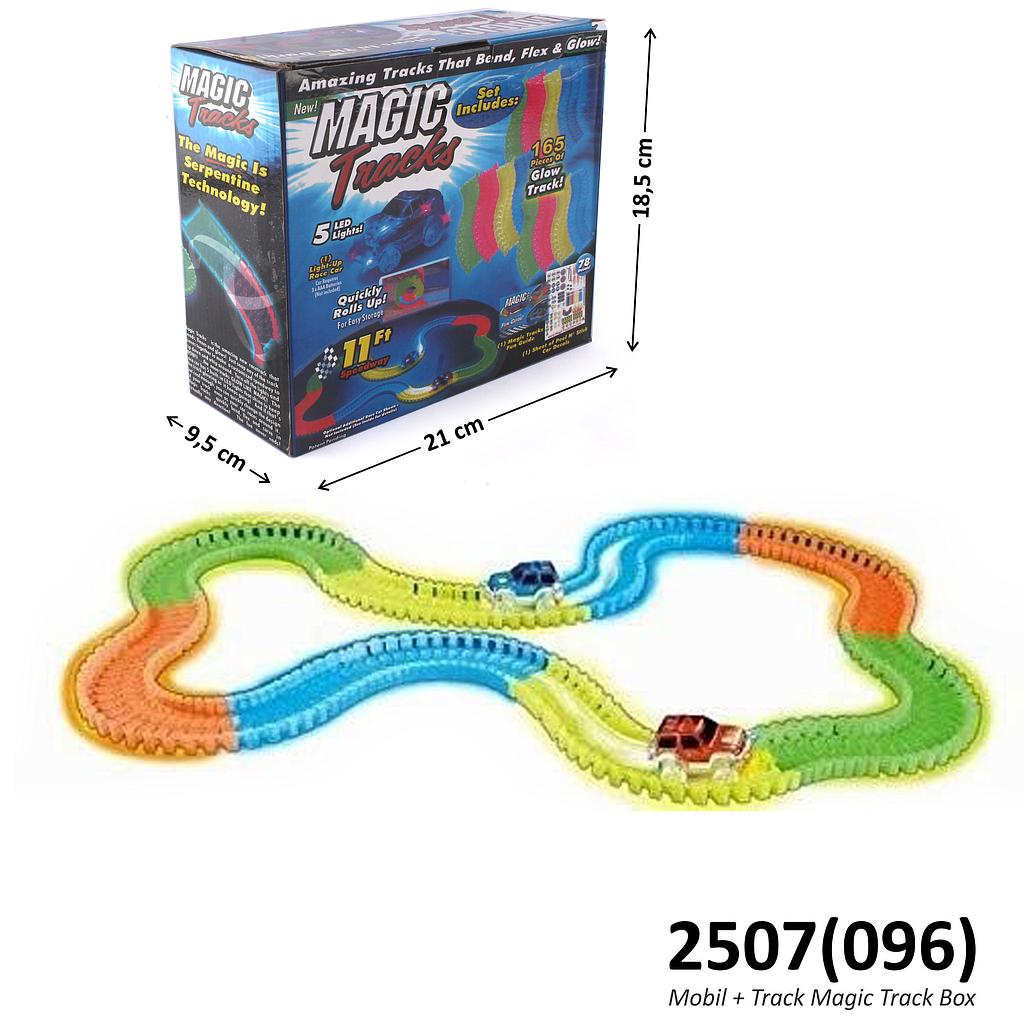 Track Mobil Glow In The Dark + Mobil B/O Jalan Lampu Magic Track Box @24