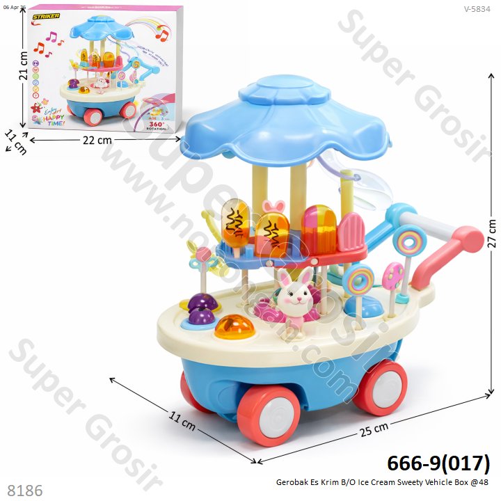 Gerobak Es Krim B/O Ice Cream Sweety Vehicle Box @48 
