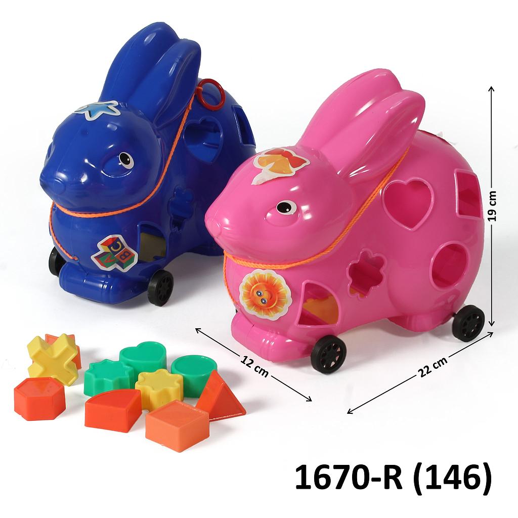 Mainan Edukasi Puzzle Block Kelinci Roda Ktg @66