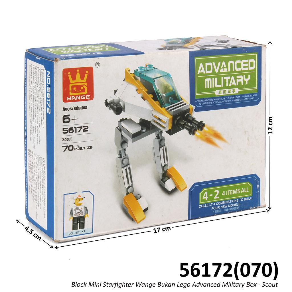 Mini Block Robot Scout Wange Advanced Military Box 