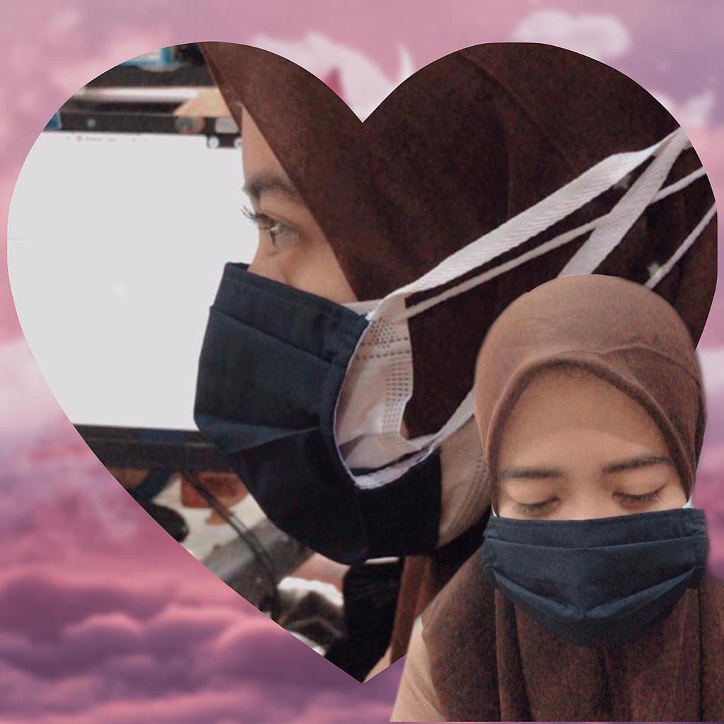 Masker Kain Hijab Tali Polos Ktg @12