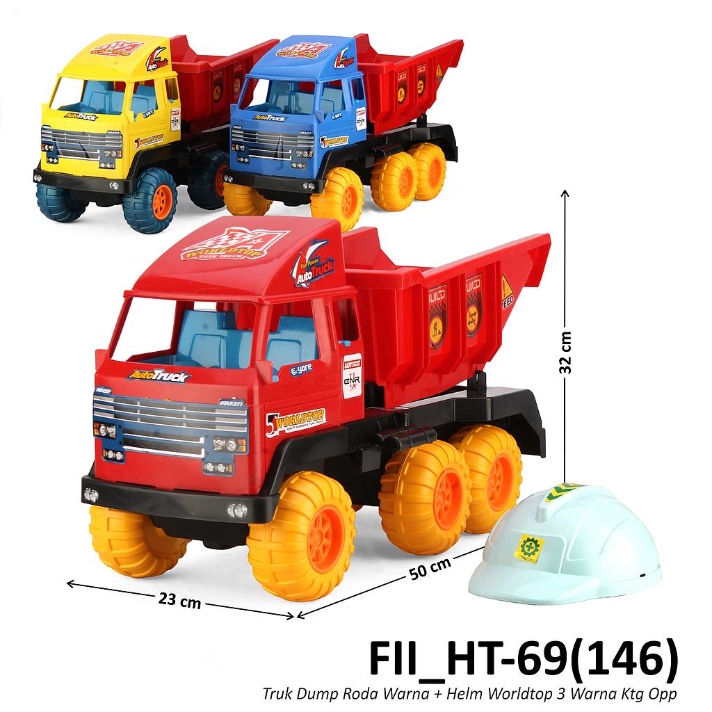 Truk Konstruksi Truk Dump Tronton Roda Warna + Helm Worldtop 3 Warna Ktg Opp @12