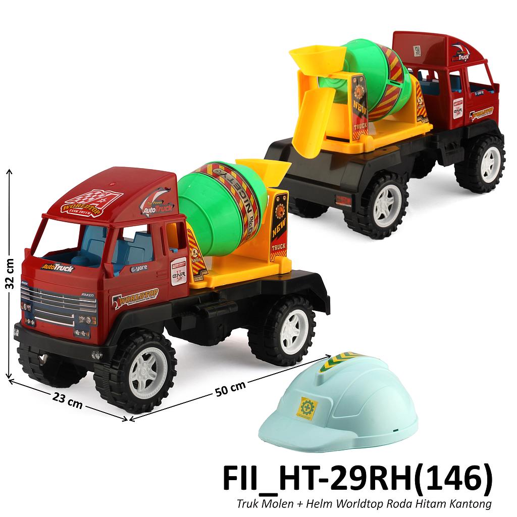 Truk Molen Roda Hitam + Helm Worldtop Ktg @12