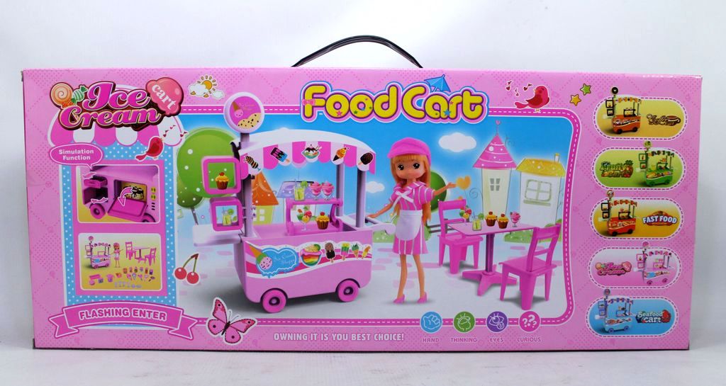 Kedai Makanan Gerobak Makanan Es Krim / Seafood Food Cart Box @12