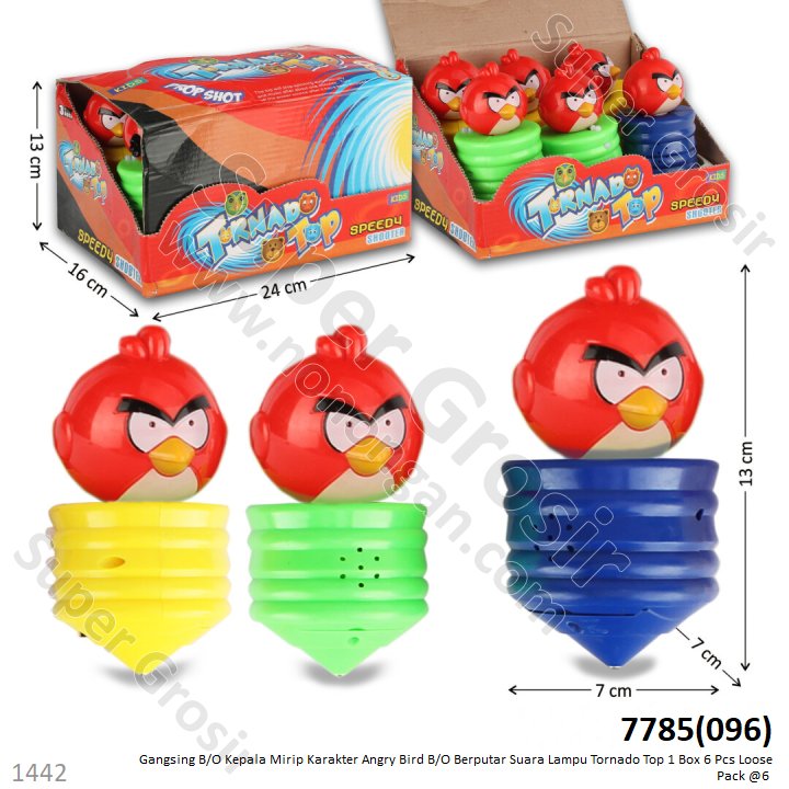 Gangsing Angry B/O Musik Lampu Bird Tornado Top 1 Box 6 Pcs Loose Pack @0