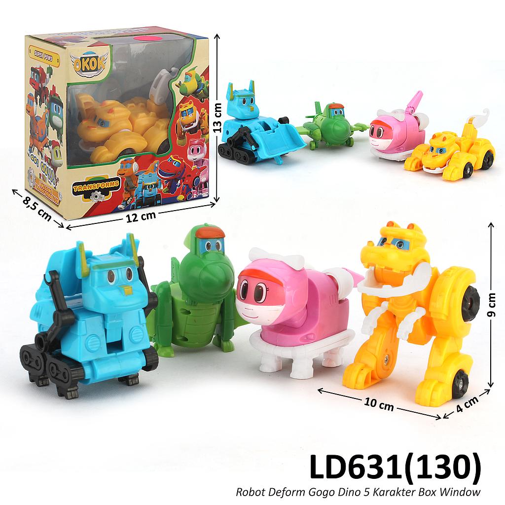 Robot Deform Gogo Dino 5 Karakter Tranformer 1 Ikat 5 Pcs Box Window @240