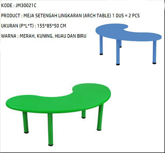 Meja Setengah Lingkaran Box @2