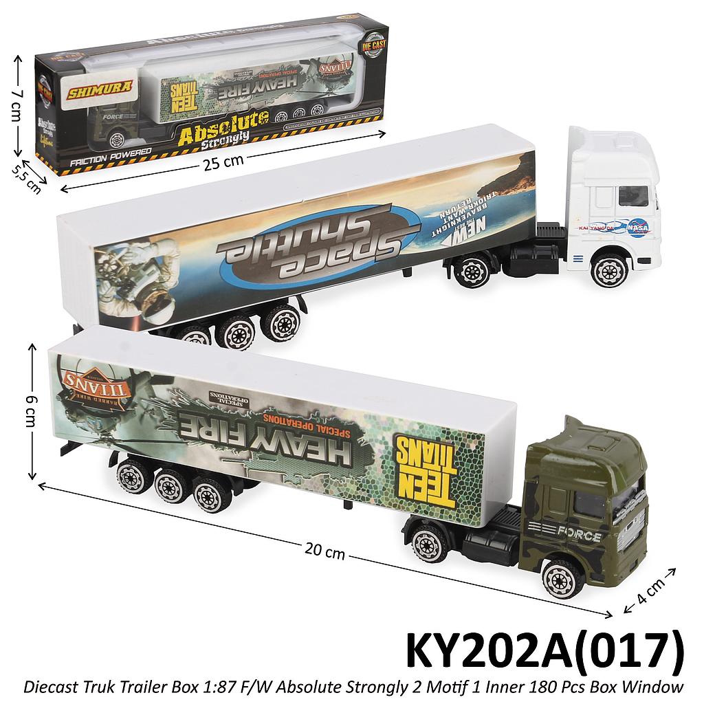 Diecast Truk Kontainer F/W 20 cm 1:87 Absolute Strongly 2 Motif 1 Inner 180 Pcs Box Window @360